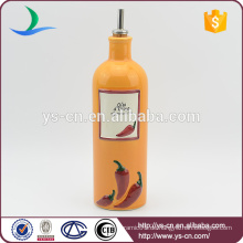 YSov0004-01 Orange Keramik Öl Flasche Mit Chili Design